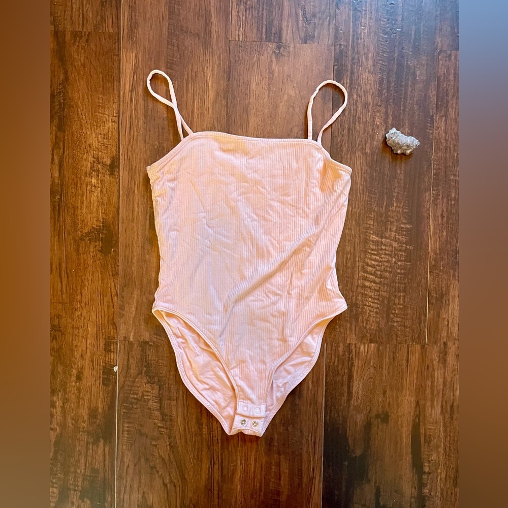 Bodysuit soft pink spaghetti straps